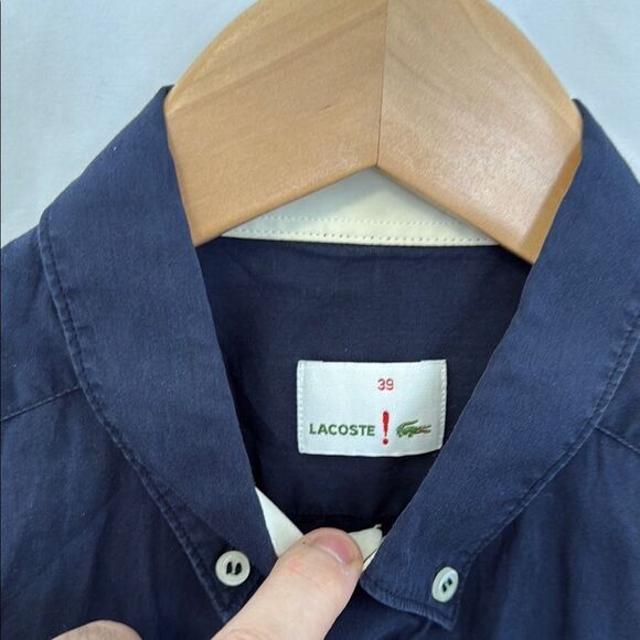 Lacoste Men's Navy Blue Button-Down Shirt - Picture 3 of 5